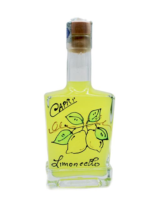 Limoncello bottiglia limoni dipinti Capri Più | KINGCL200
